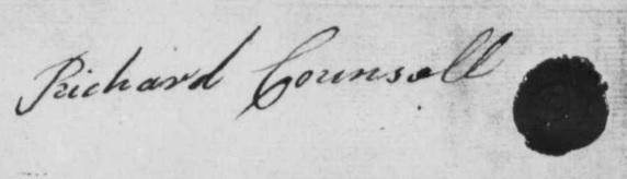 Richard's signature and seal